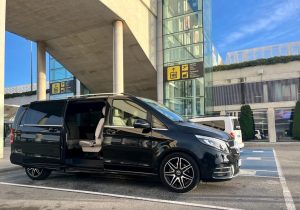 Mercedes Van V class waiting in the Airport